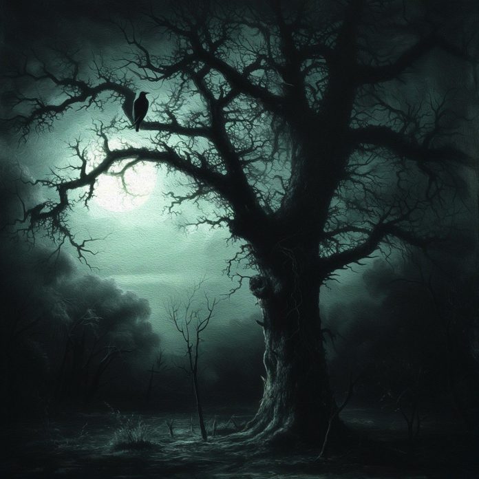 A spooky image evocative of dreary nights