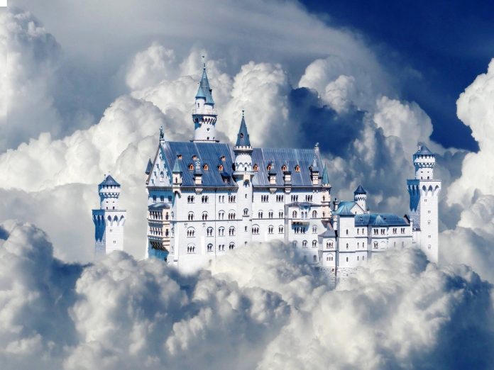 A picture portraying castles in the air