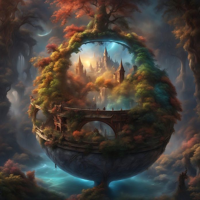 An evocative fantasy image of the atmosphere in an evanescent realm.