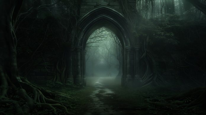 An eerie picture evocative of the poem The Realm Of Darkness